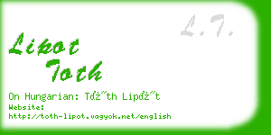 lipot toth business card